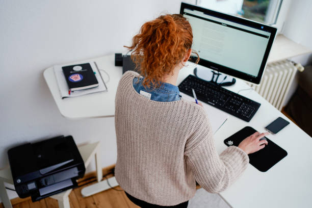 Web designer at desk