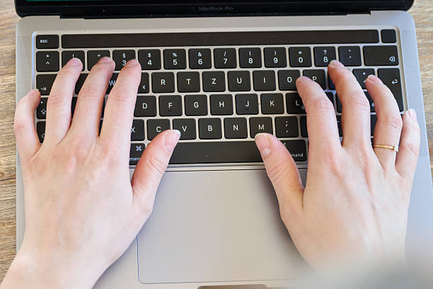 Web designer at laptop