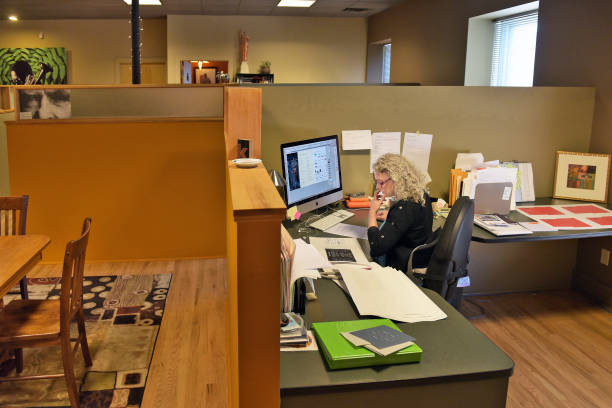 Web designer at desk