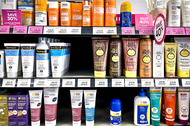 Beauty supply store shelves