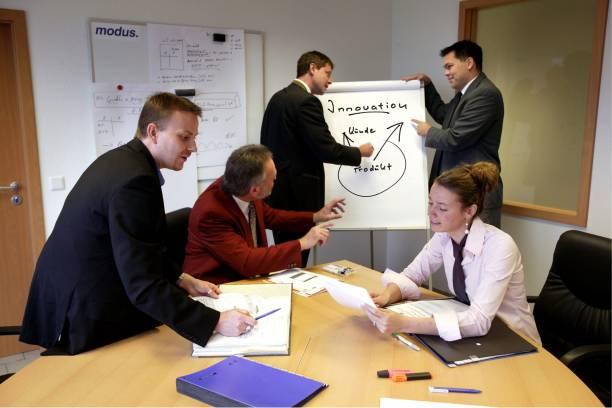 Marketing team brainstorming meeting