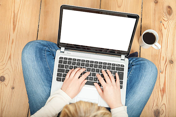 Web designer at laptop