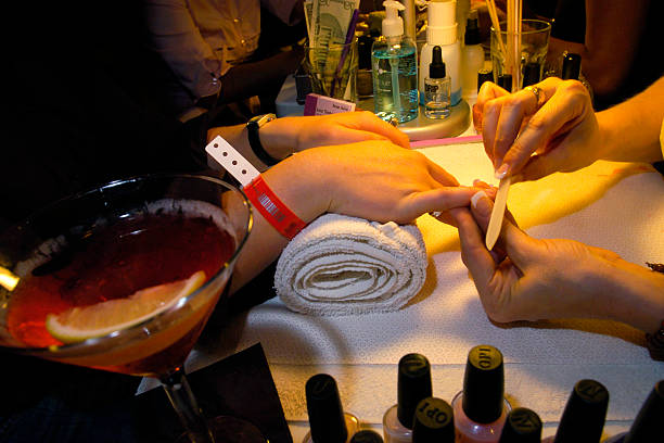 Manicure in salon
