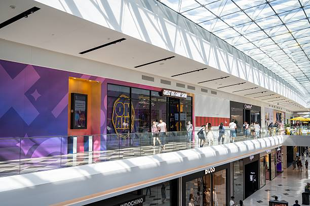 Modern shopping center interior