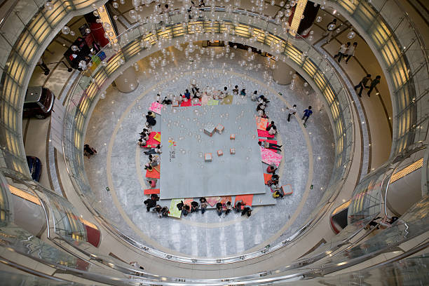 Modern shopping mall interior