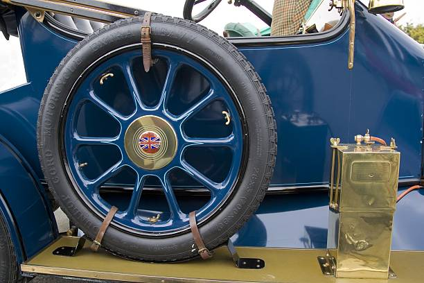 Vintage car tire replacement