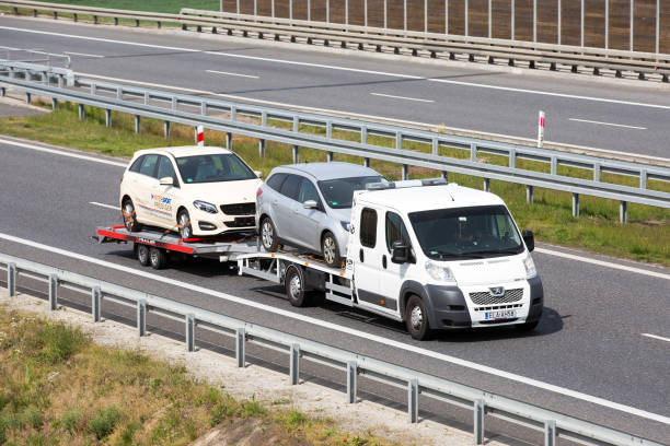 Tow truck on expressway