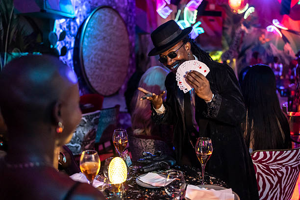 Magician greeting guests