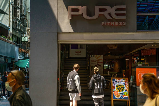 Fitness center entrance