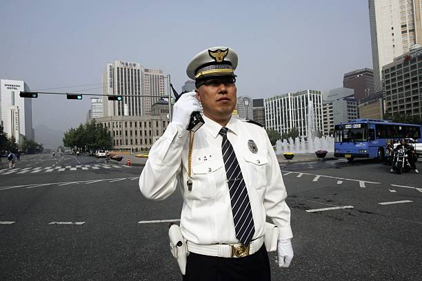 Police blocking street