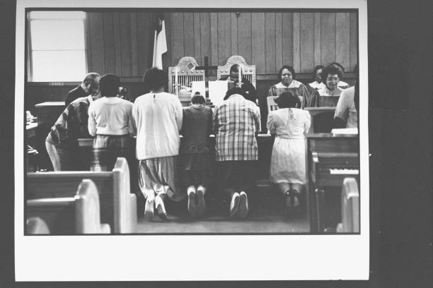 Church congregation worshiping