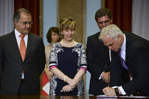 Entrepreneur signing paperwork