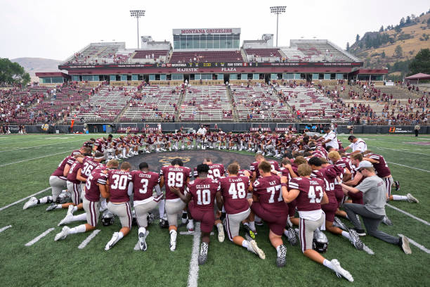 College football huddle