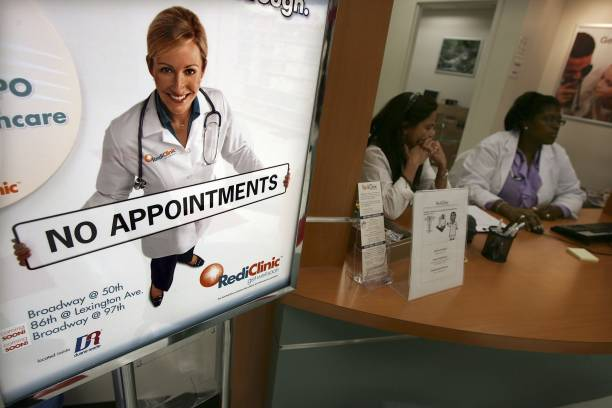 Walk-in clinic reception