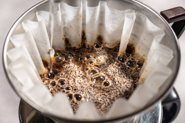 Pour-over at coffee cart